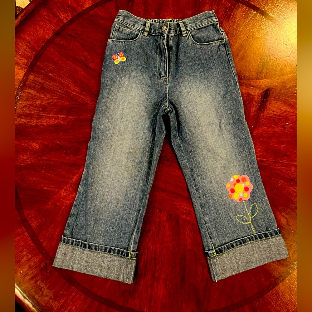 Talbots Kids Embroidered Crop Pants. Size 6.